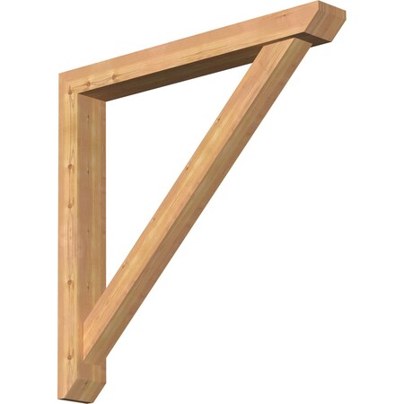 Ekena Millwork Traditional Slat Smooth Bracket w/ Offset Brace, Western Red Cedar, 5 1/2"W x 44"D x 44"H BKT0604X44X44TRA06SWR